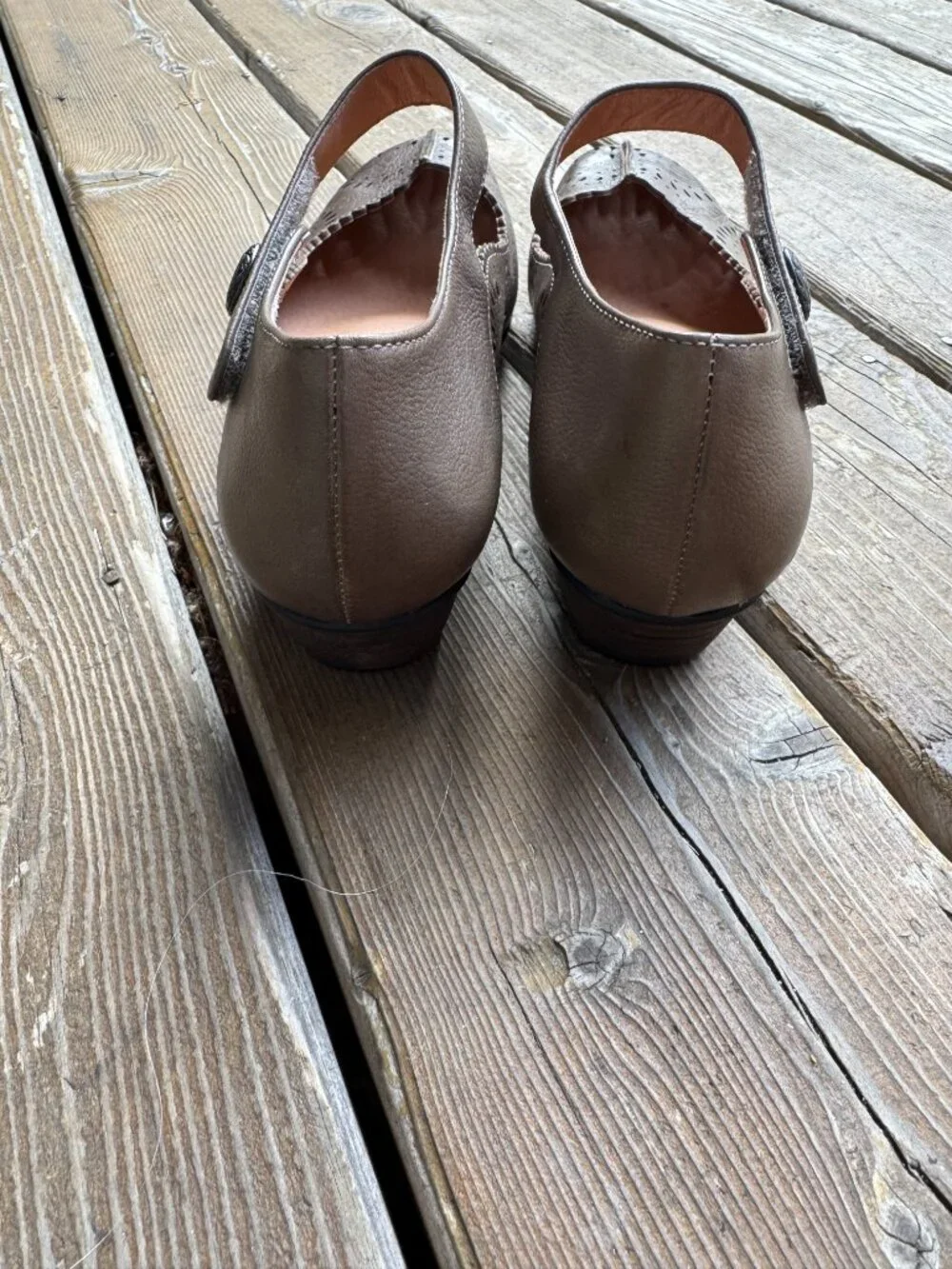 Taos Tango Mary Jane Cut Out Latte Leather Cutout Scalloped Shoes in Women's 9 - Picture 10 of 11